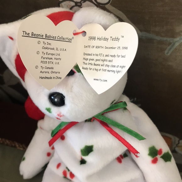 Rare 1998 Holiday Teddy Ty beanie baby - Picture 3 of 4